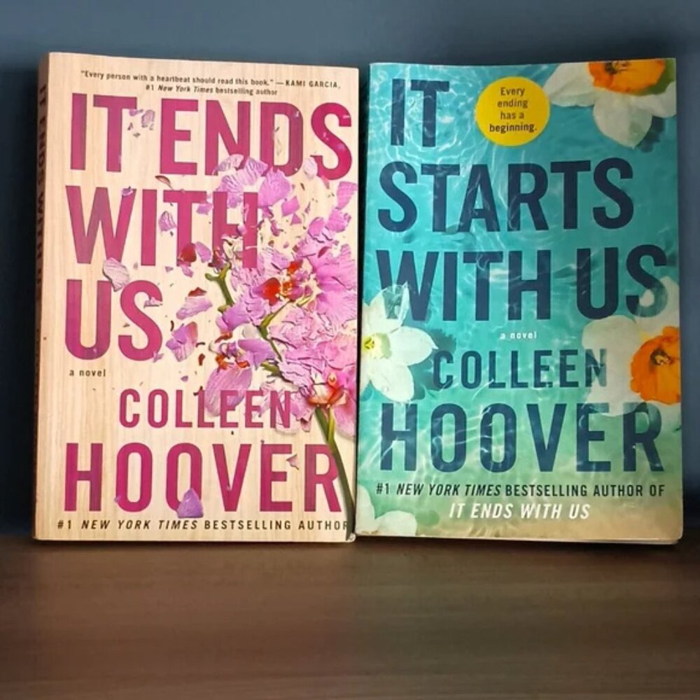 It Ends with Us and It Starts with Us by Collen Hoover book bundle